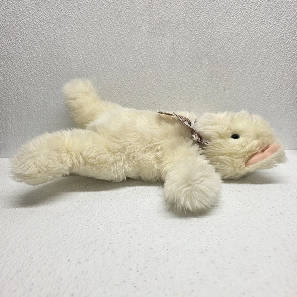 North American Bear Co. Shaggles White Cat Plush Vintage 1990